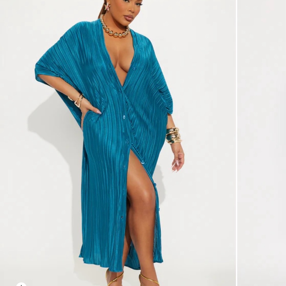 Ladies Teal Maxi Dress